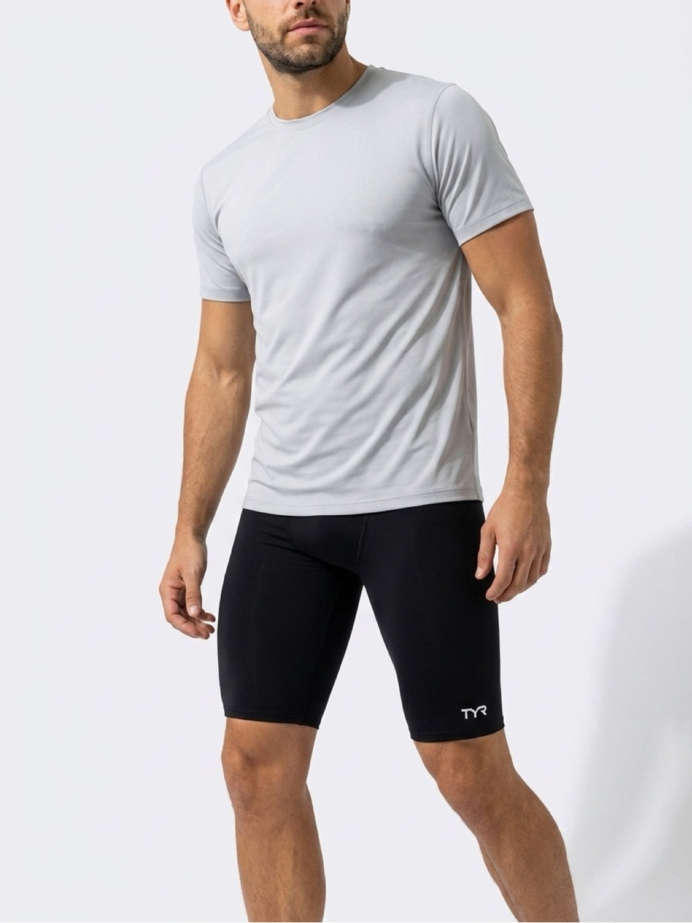 TYR Black Men's Training Jammer Swim Trunks